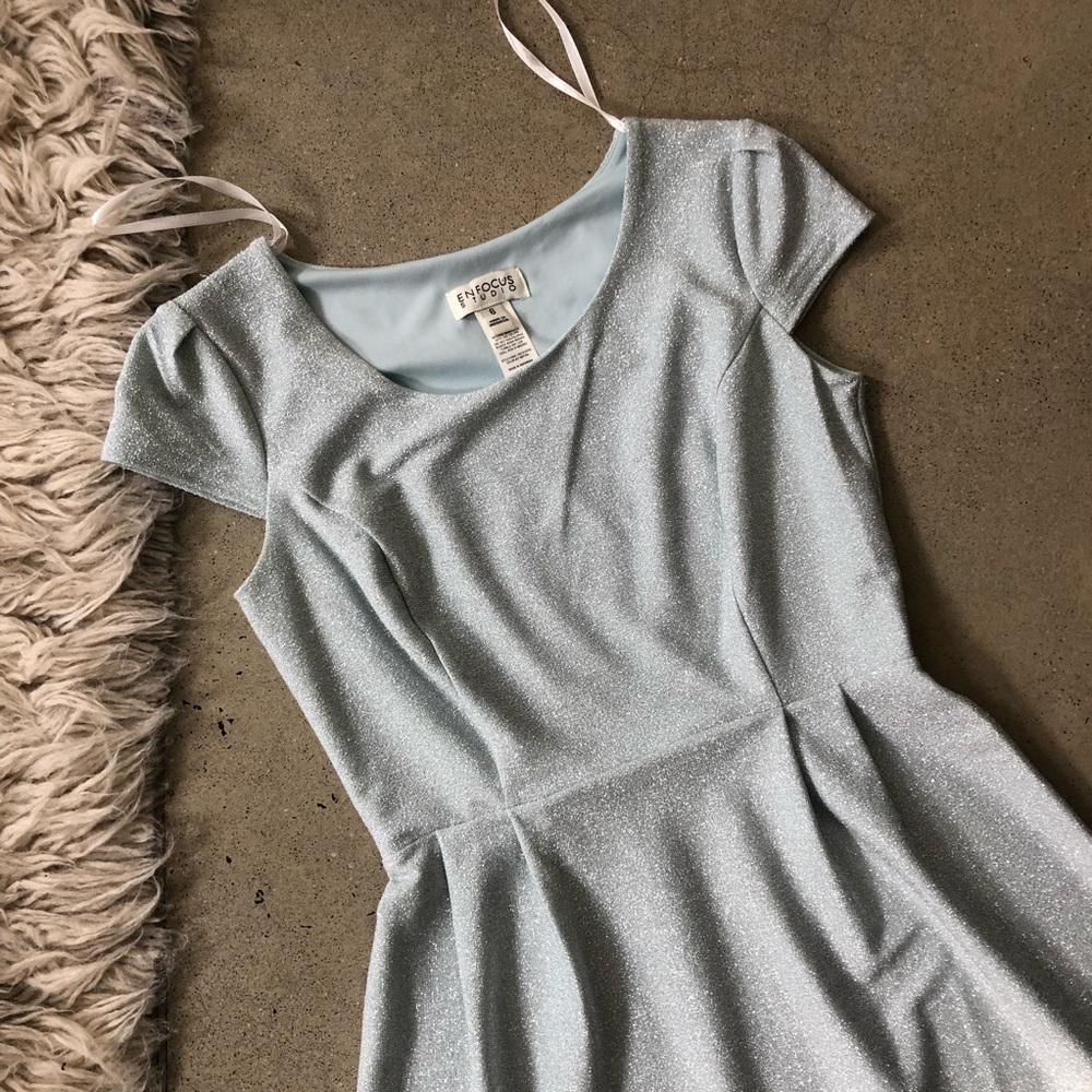 Pale Blue/White Sparkly Dress